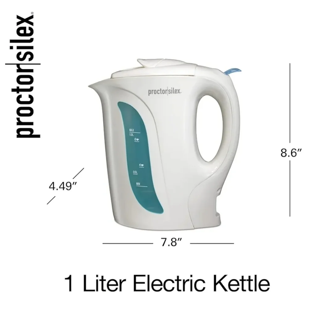 Proctor Silex Electric Tea Kettle, Water Boiler & Heater Auto-Shutoff & Boil-Dry